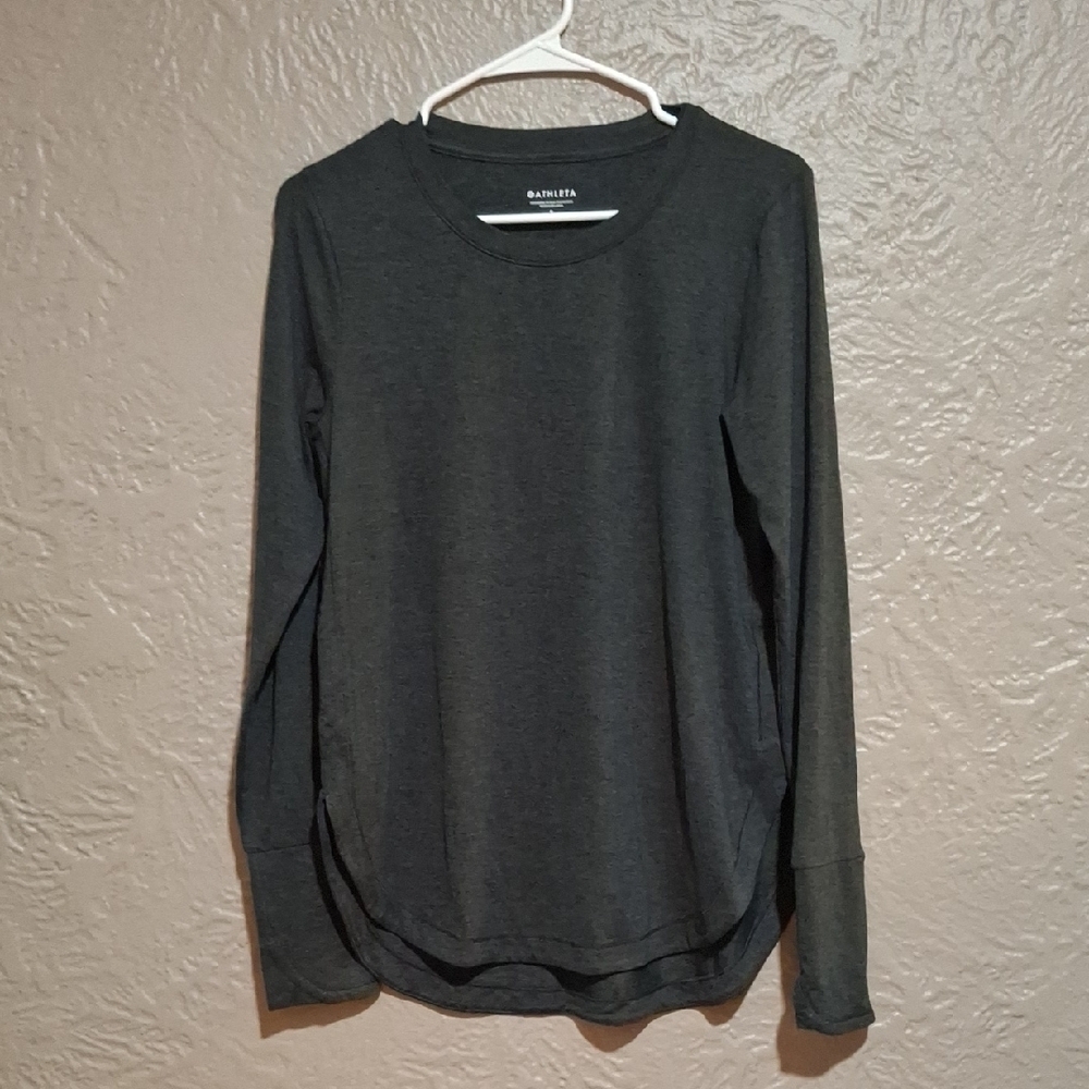 Athleta Women's Charcoal Long Sleeve Top